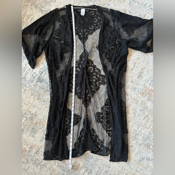Fairycore Black Lace Cardigan – Women’s Large/XL – Boho Chic Vintage-Inspired” - Picture 7 of 10